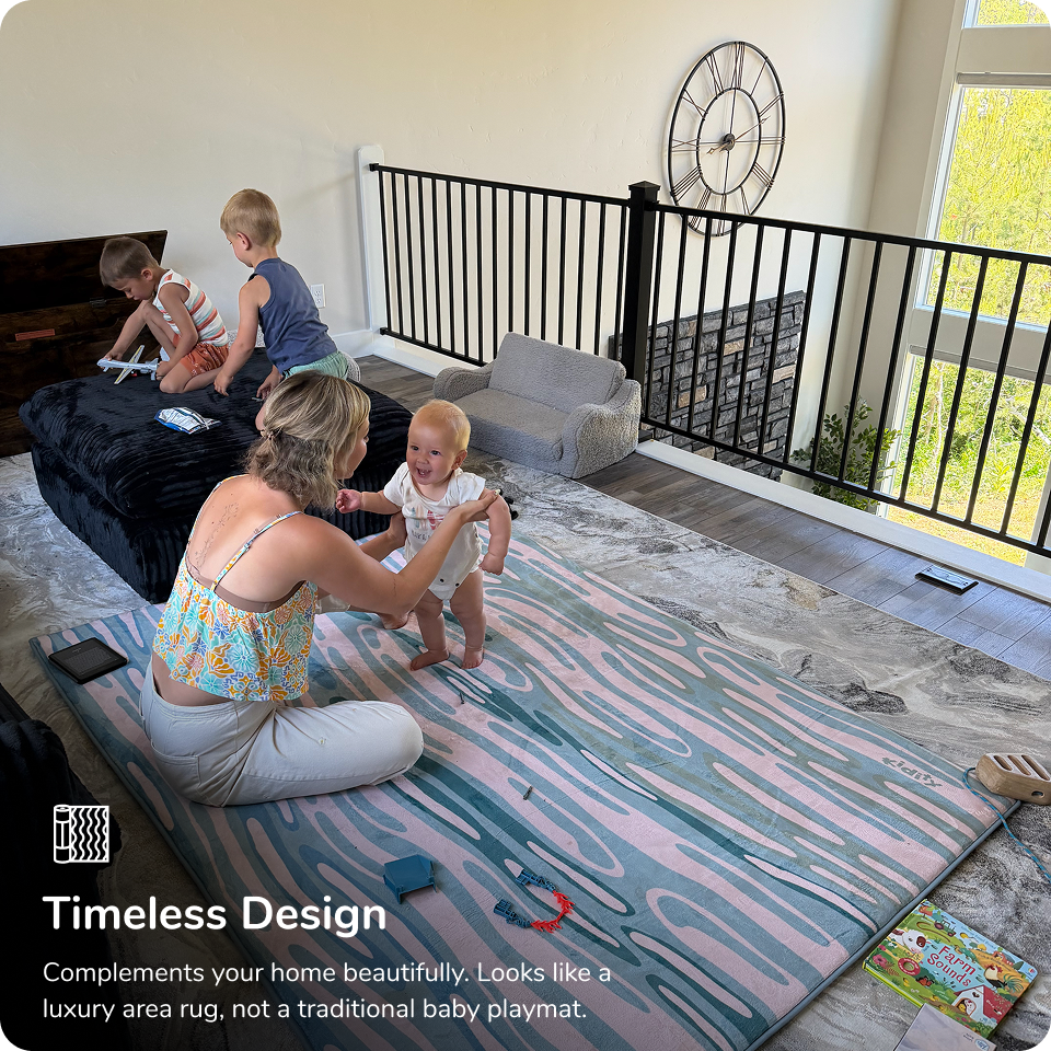 Whimsy Playmat - Modern Design. Safe, Soft & Durable Playmat for